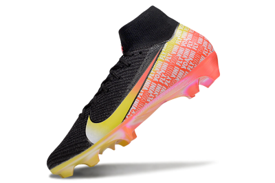 Unisex Nike Air Zoom Mercurial Superfly 10 Elite FG Football Boots - Black/Yellow/Red