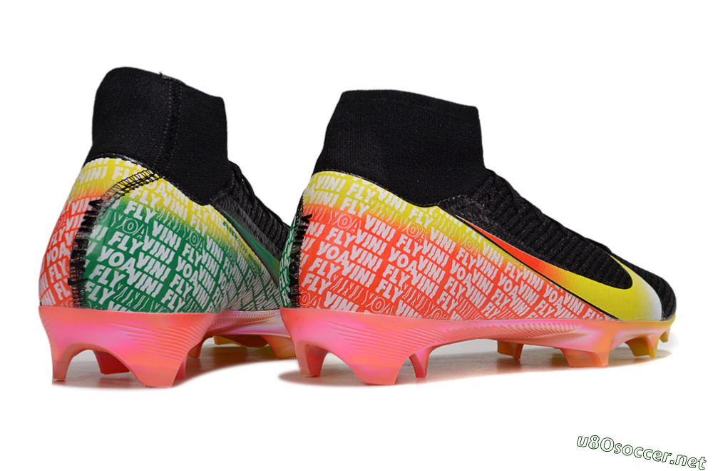 Unisex Nike Air Zoom Mercurial Superfly 10 Elite FG Football Boots - Black/Yellow/Red 6