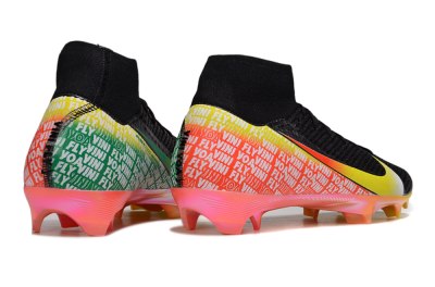 Unisex Nike Air Zoom Mercurial Superfly 10 Elite FG Football Boots - Black/Yellow/Red