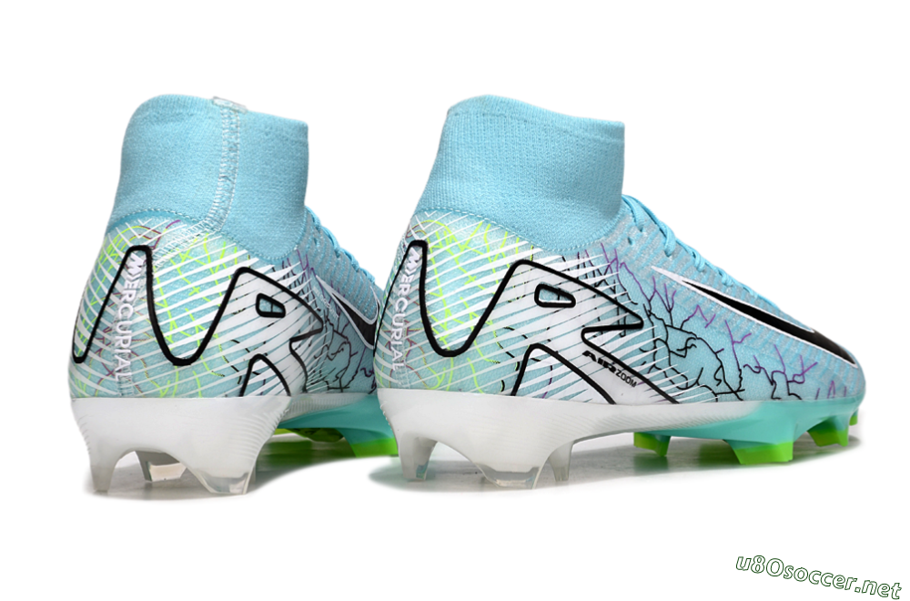 Unisex Nike Air Zoom Mercurial Superfly 10 Elite FG Football Boots - Jade/Black/White 6