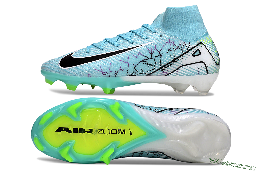 Unisex Nike Air Zoom Mercurial Superfly 10 Elite FG Football Boots - Jade/Black/White 1