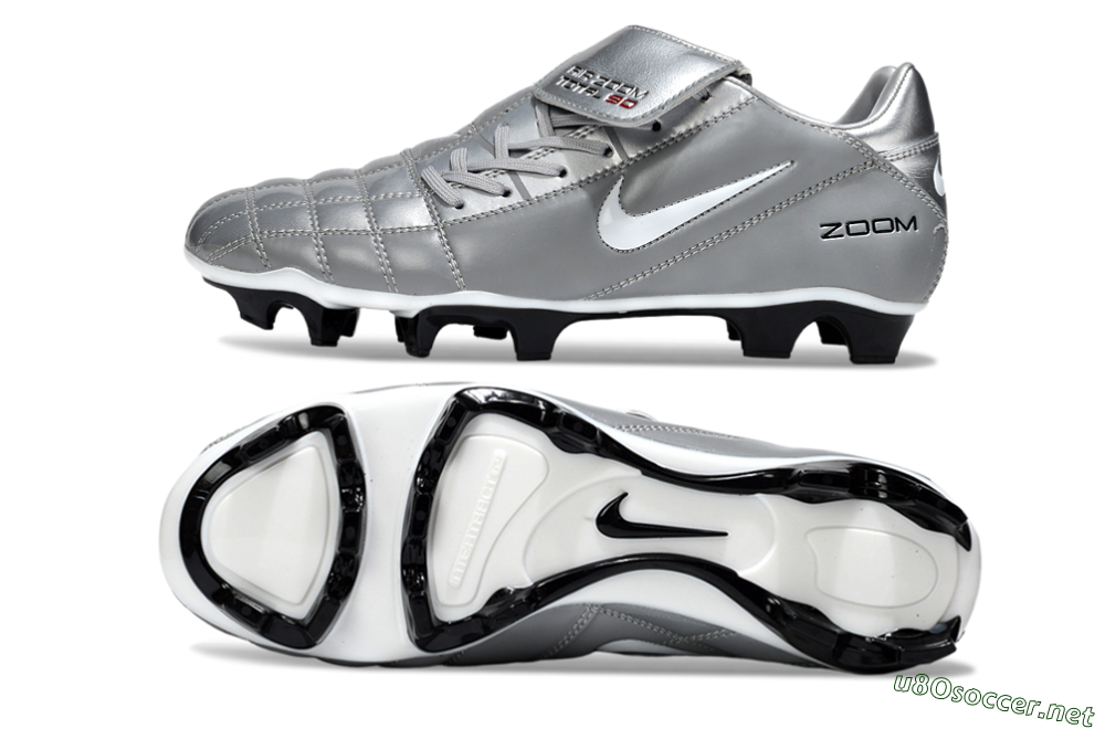 Men's Nike Air Zoom Total 90 III FG Football Boots - Grey/Silver/White 1
