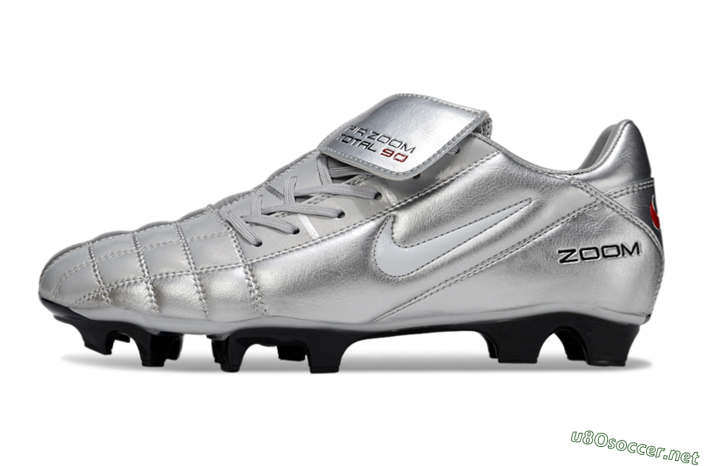 Men's Nike Air Zoom Total 90 III FG Football Boots - Grey/Silver/White 2