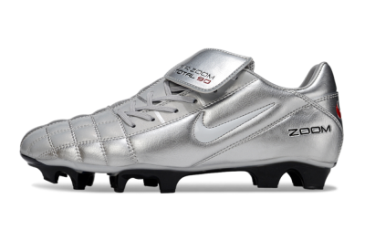 Men's Nike Air Zoom Total 90 III FG Football Boots - Grey/Silver/White