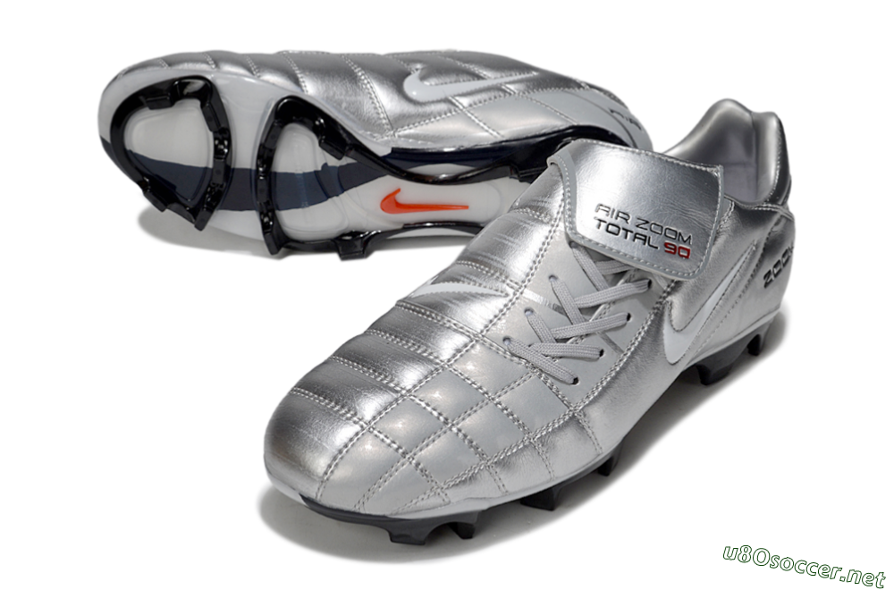 Men's Nike Air Zoom Total 90 III FG Football Boots - Grey/Silver/White 0