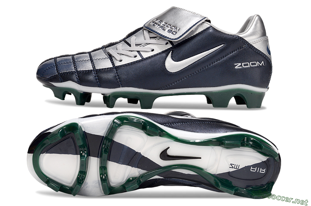 Men's Nike Air Zoom Total 90 III FG Football Boots - Black/Silver 1