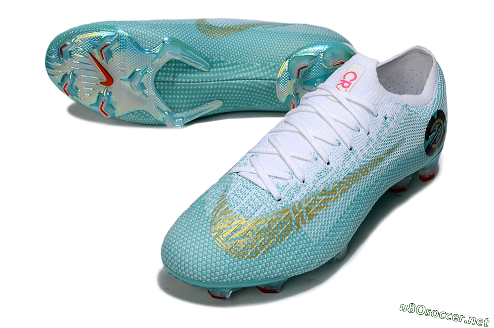 Men's Nike Mercurial Vapor 12 Elite FG Football Boots - Jade/White/Gold 3
