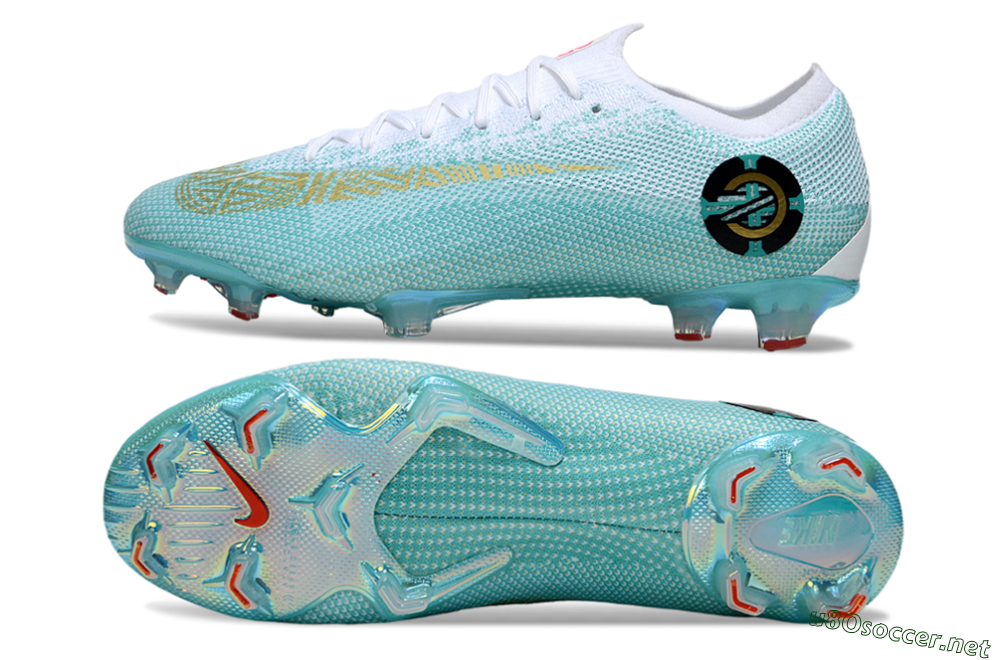 Men's Nike Mercurial Vapor 12 Elite FG Football Boots - Jade/White/Gold 1
