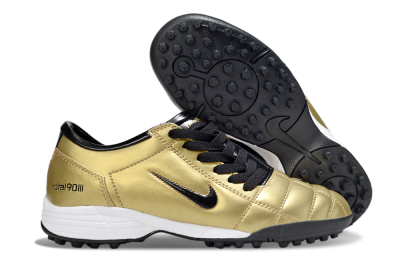 Unisex Nike Total 90 III TF Football Shoes - Gold/Black/White