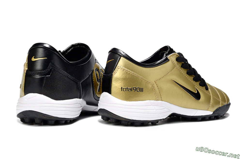 Unisex Nike Total 90 III TF Football Shoes - Gold/Black/White 6