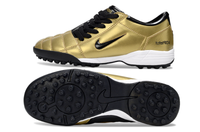Unisex Nike Total 90 III TF Football Shoes - Gold/Black/White