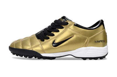 Unisex Nike Total 90 III TF Football Shoes - Gold/Black/White