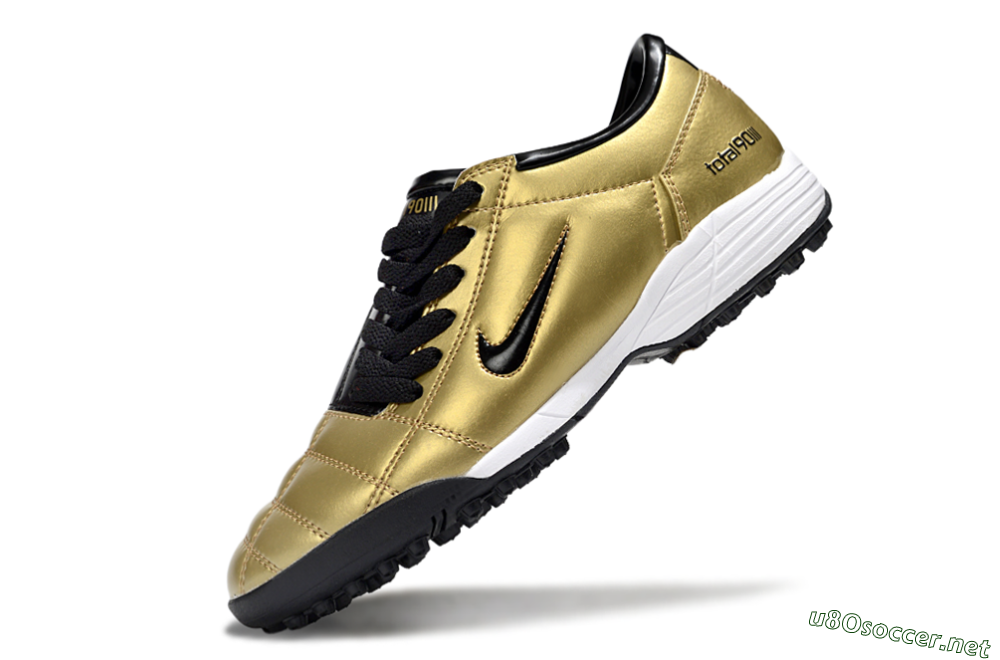 Unisex Nike Total 90 III TF Football Shoes - Gold/Black/White 5