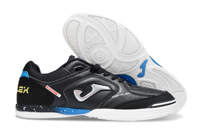 Men's Joma Top Flex IC Football Shoes - Black/Silver/Blue