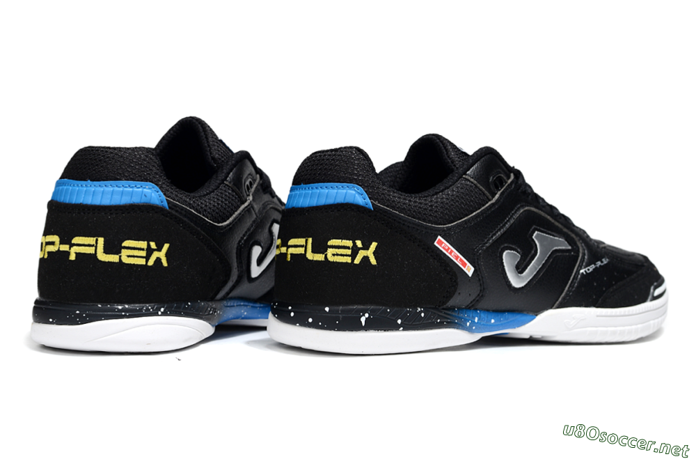 Men's Joma Top Flex IC Football Shoes - Black/Silver/Blue 6