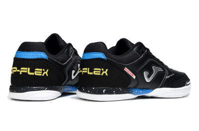 Men's Joma Top Flex IC Football Shoes - Black/Silver/Blue