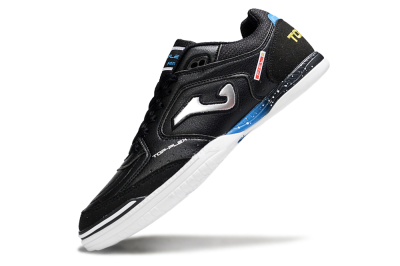 Men's Joma Top Flex IC Football Shoes - Black/Silver/Blue
