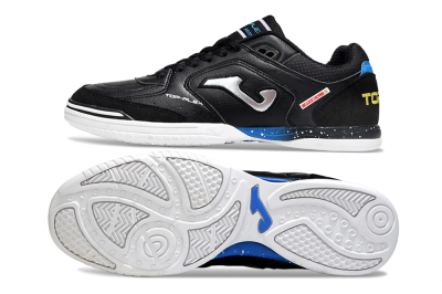 Men's Joma Top Flex IC Football Shoes - Black/Silver/Blue