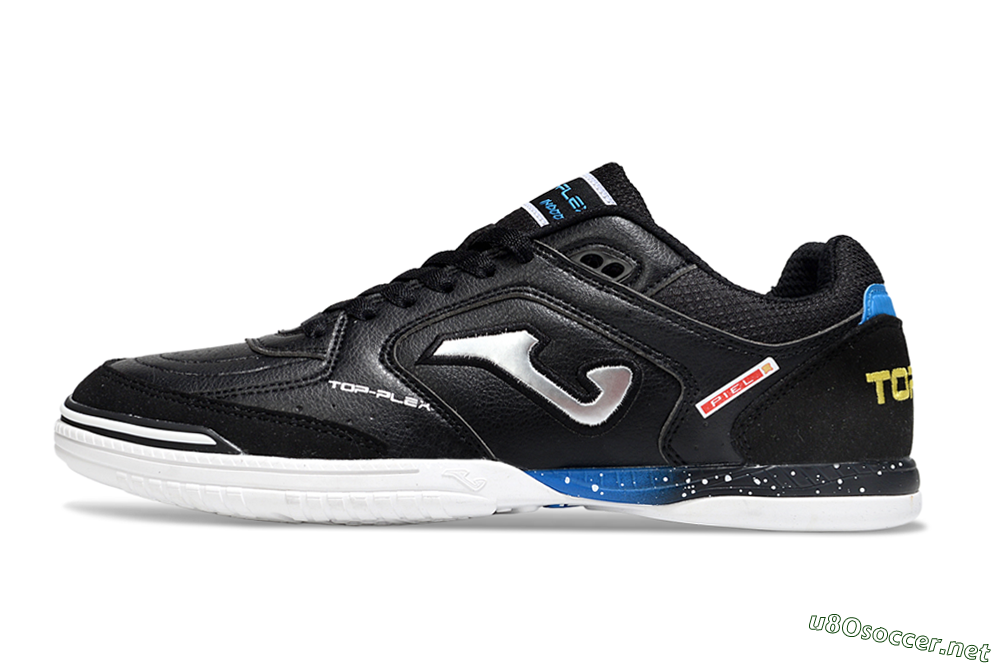 Men's Joma Top Flex IC Football Shoes - Black/Silver/Blue 0