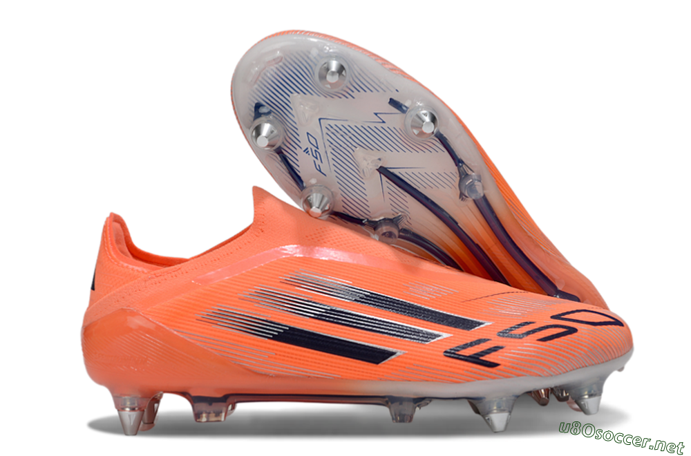 Men's Adidas F50 Elite Laceless SG Football Boots - Red/Black/Silver 2