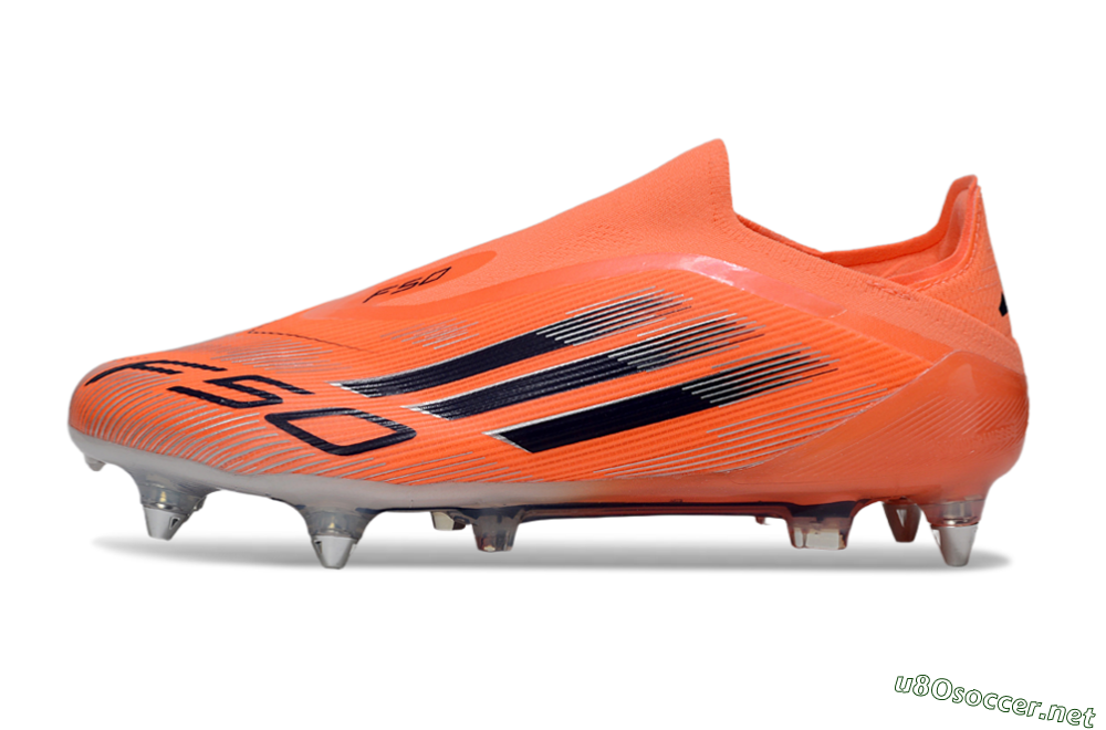 Men's Adidas F50 Elite Laceless SG Football Boots - Red/Black/Silver 0
