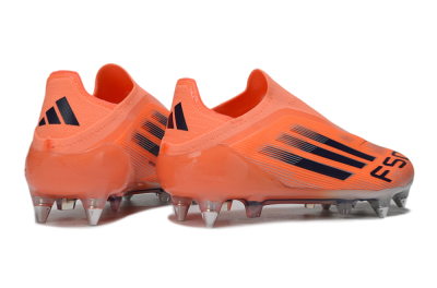 Men's Adidas F50 Elite Laceless SG Football Boots - Red/Black/Silver