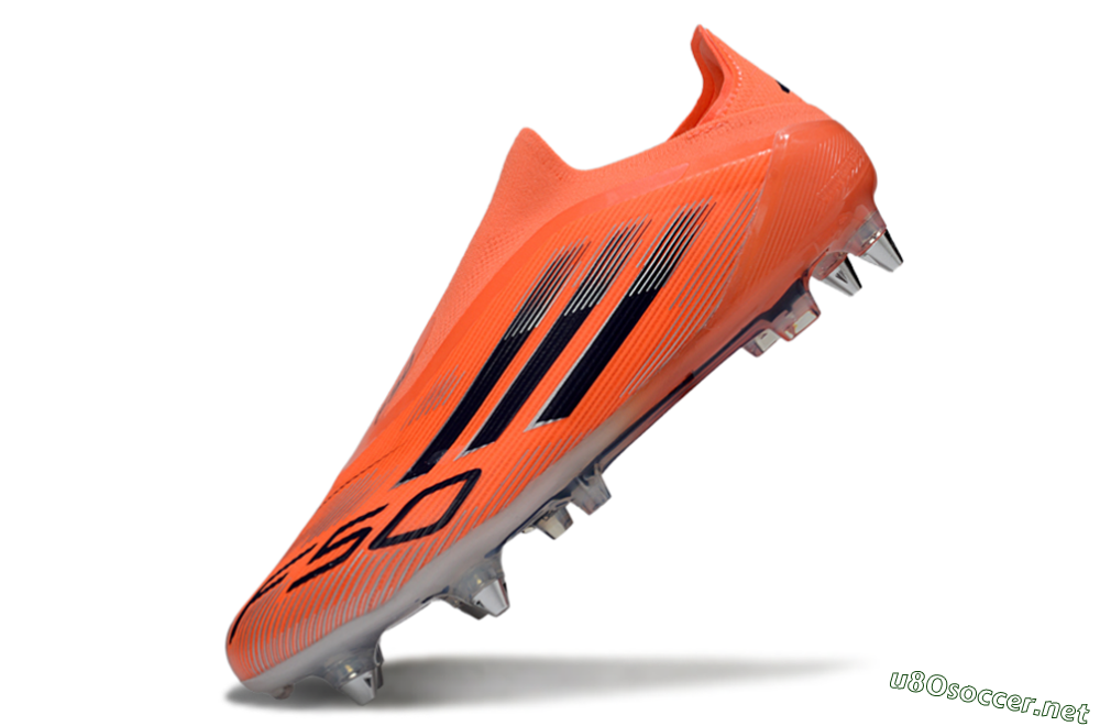 Men's Adidas F50 Elite Laceless SG Football Boots - Red/Black/Silver 5