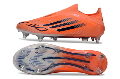 Men's Adidas F50 Elite Laceless SG Football Boots - Red/Black/Silver