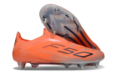 Men's Adidas F50 Elite Laceless SG Football Boots - Red/Black/Silver