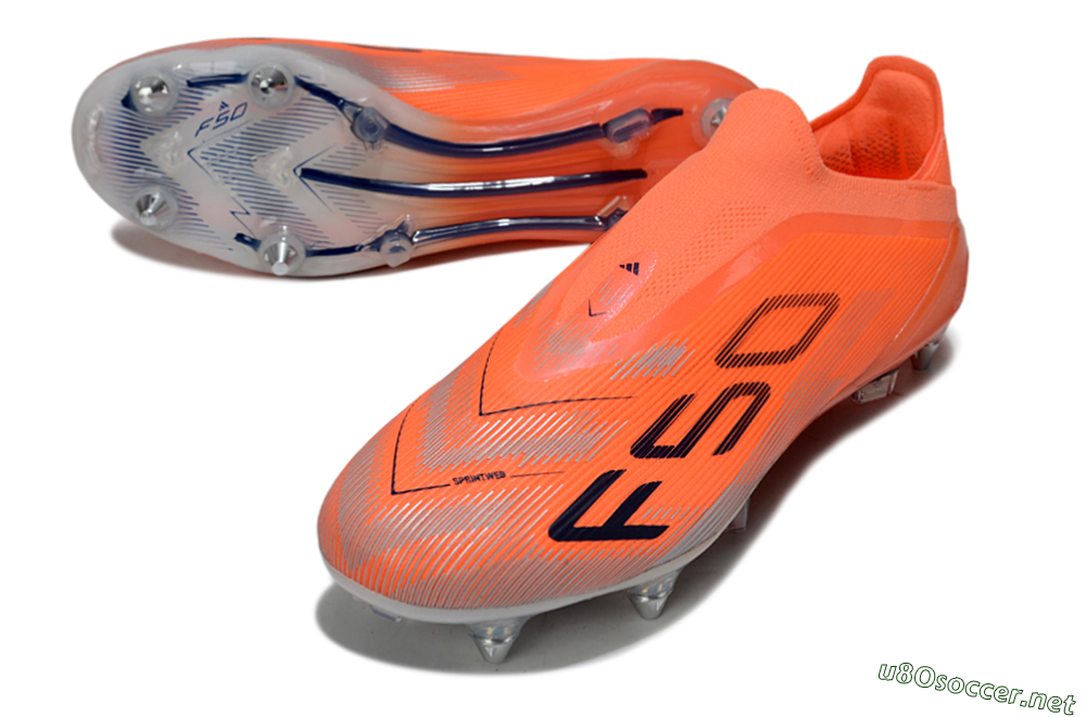 Men's Adidas F50 Elite Laceless SG Football Boots - Red/Black/Silver 3
