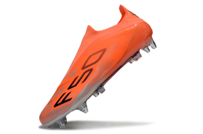 Men's Adidas F50 Elite Laceless SG Football Boots - Red/Black/Silver