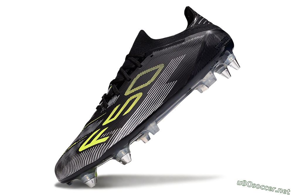 Men's Adidas F50 Elite SG Football Boots - Black/Yellow/Silver 5