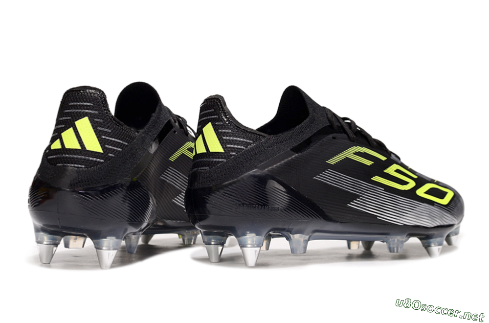 Men's Adidas F50 Elite SG Football Boots - Black/Yellow/Silver 6