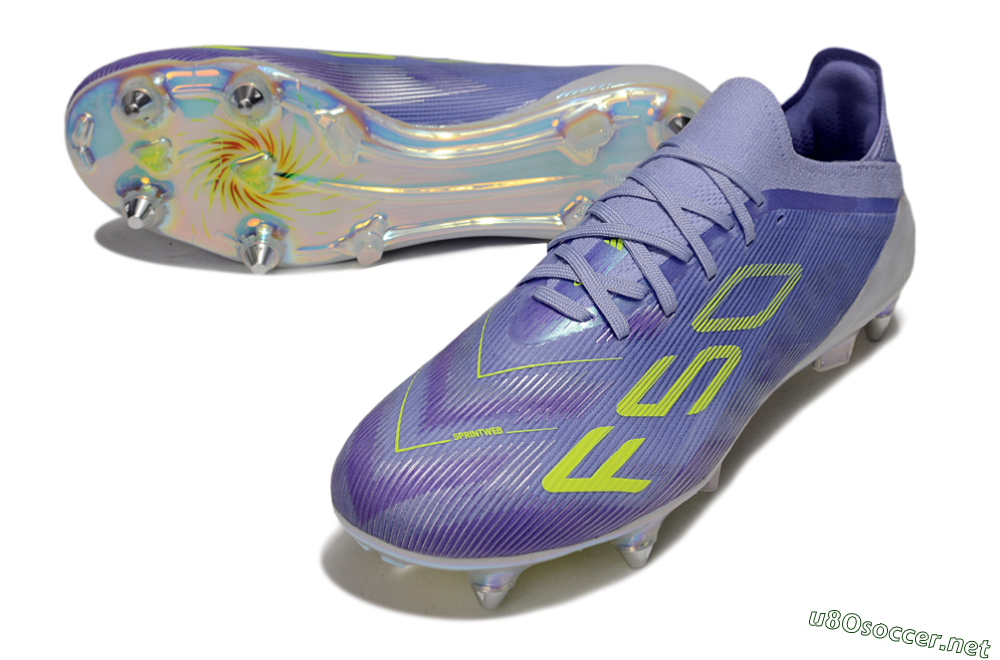 Men's Adidas F50 Elite SG Football Boots - Purple/Yellow/Silver 3