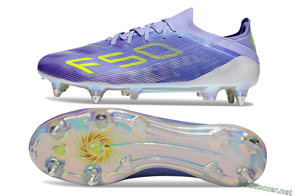 Men's Adidas F50 Elite SG Football Boots - Purple/Yellow/Silver 1