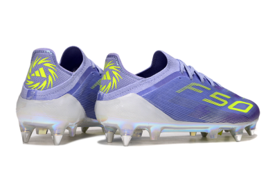 Men's Adidas F50 Elite SG Football Boots - Purple/Yellow/Silver