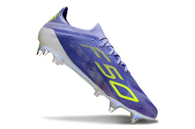 Men's Adidas F50 Elite SG Football Boots - Purple/Yellow/Silver