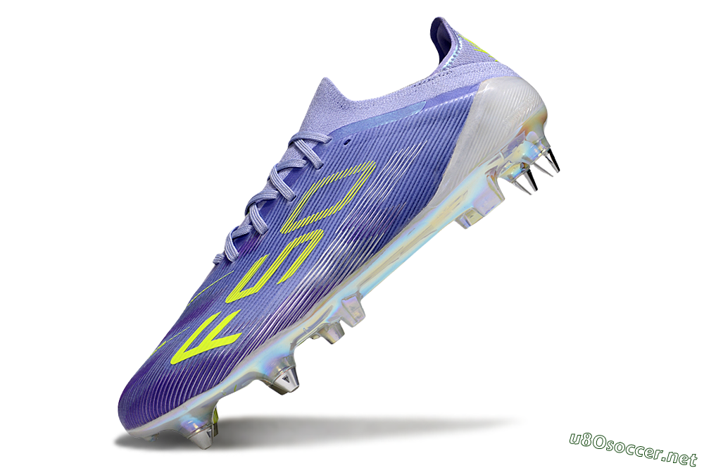 Men's Adidas F50 Elite SG Football Boots - Purple/Yellow/Silver 5