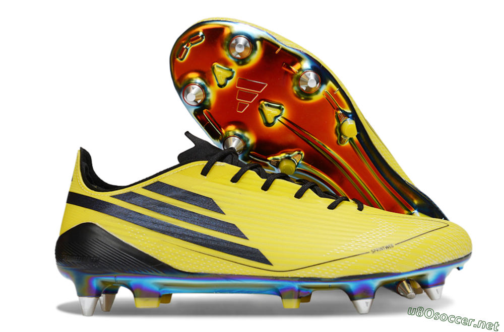 Men's Adidas F50 Elite SG Football Boots - Yellow/Black/Gold 2