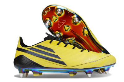 Men's Adidas F50 Elite SG Football Boots - Yellow/Black/Gold