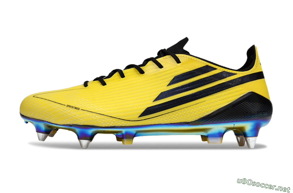 Men's Adidas F50 Elite SG Football Boots - Yellow/Black/Gold 0