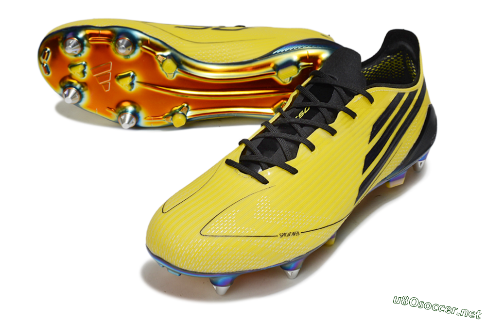 Men's Adidas F50 Elite SG Football Boots - Yellow/Black/Gold 3