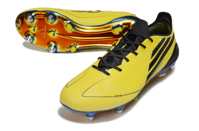 Men's Adidas F50 Elite SG Football Boots - Yellow/Black/Gold