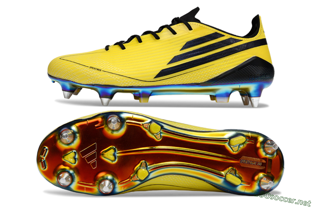 Men's Adidas F50 Elite SG Football Boots - Yellow/Black/Gold 1
