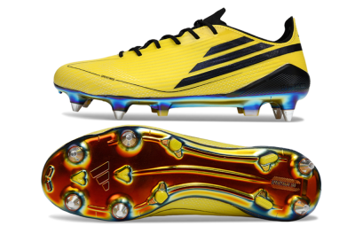 Men's Adidas F50 Elite SG Football Boots - Yellow/Black/Gold