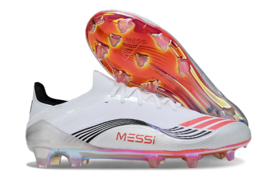 Unisex Messi x Adidas F50 Elite FG Football Boots - White/Silver/Red