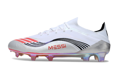 Unisex Messi x Adidas F50 Elite FG Football Boots - White/Silver/Red