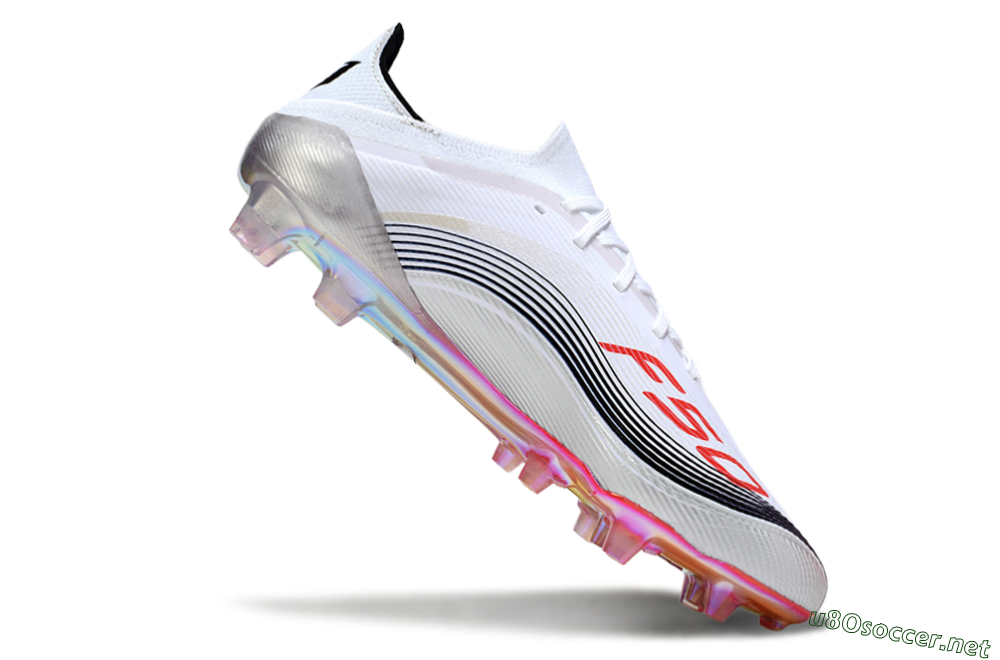 Unisex Messi x Adidas F50 Elite FG Football Boots - White/Silver/Red 4