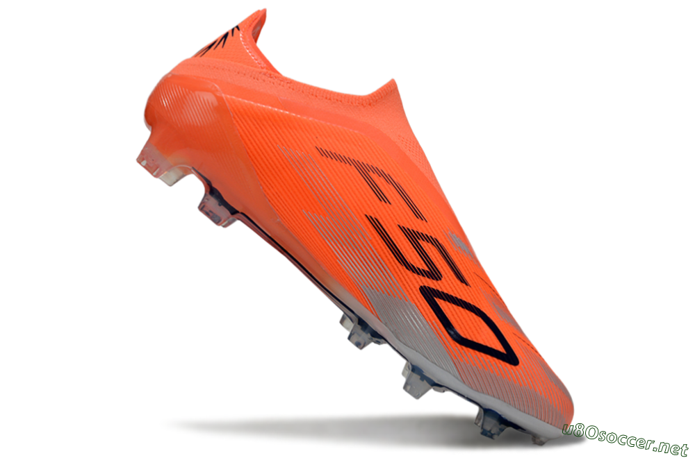 Unisex Adidas F50 Elite Laceless FG Football Boots - Red/Black/Silver 4
