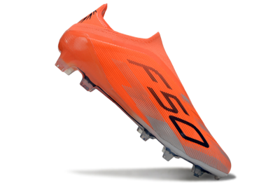 Unisex Adidas F50 Elite Laceless FG Football Boots - Red/Black/Silver